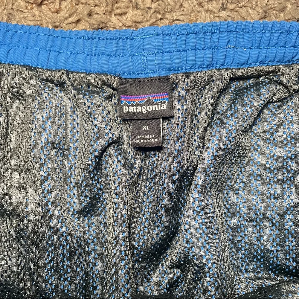 Patagonia Shorts Mens‎ XL Blue Baggies Swim Trunks Nylon Mesh Lined Outdoor